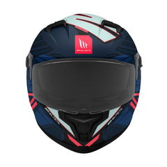 MT Braker SV Zebra Full Face Helmet - Matt Black / Blue