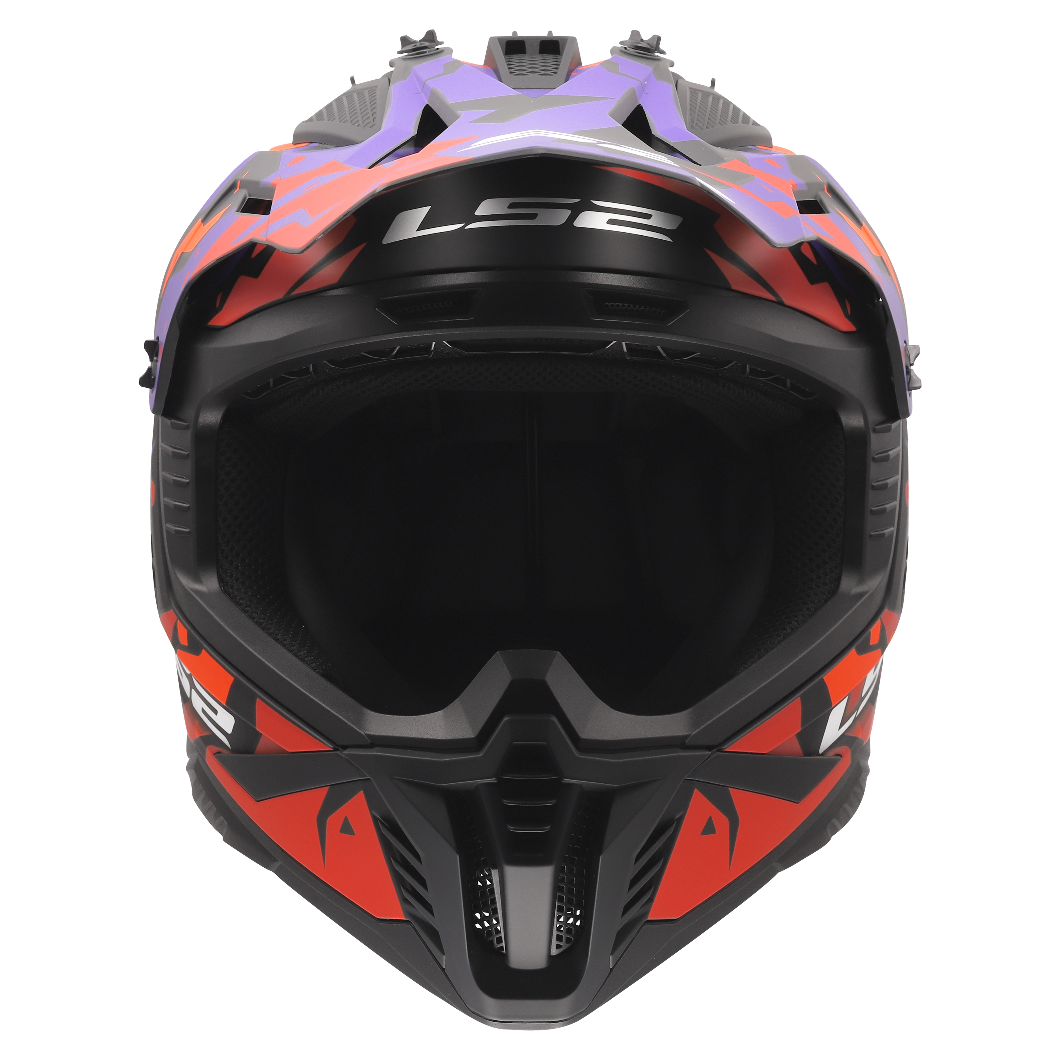 LS2 MX708 MATT PURPLE ORANGE GROTESK
