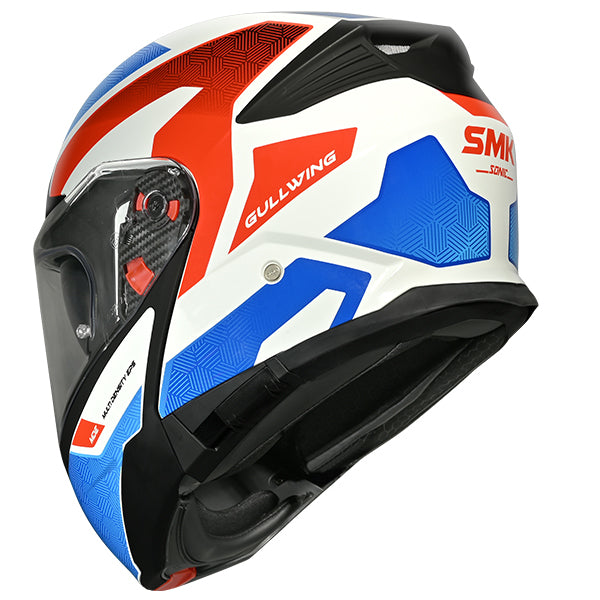 SMK Gullwing V2 Sonic GL153 Flip Front Helmet - White / Red / Blue