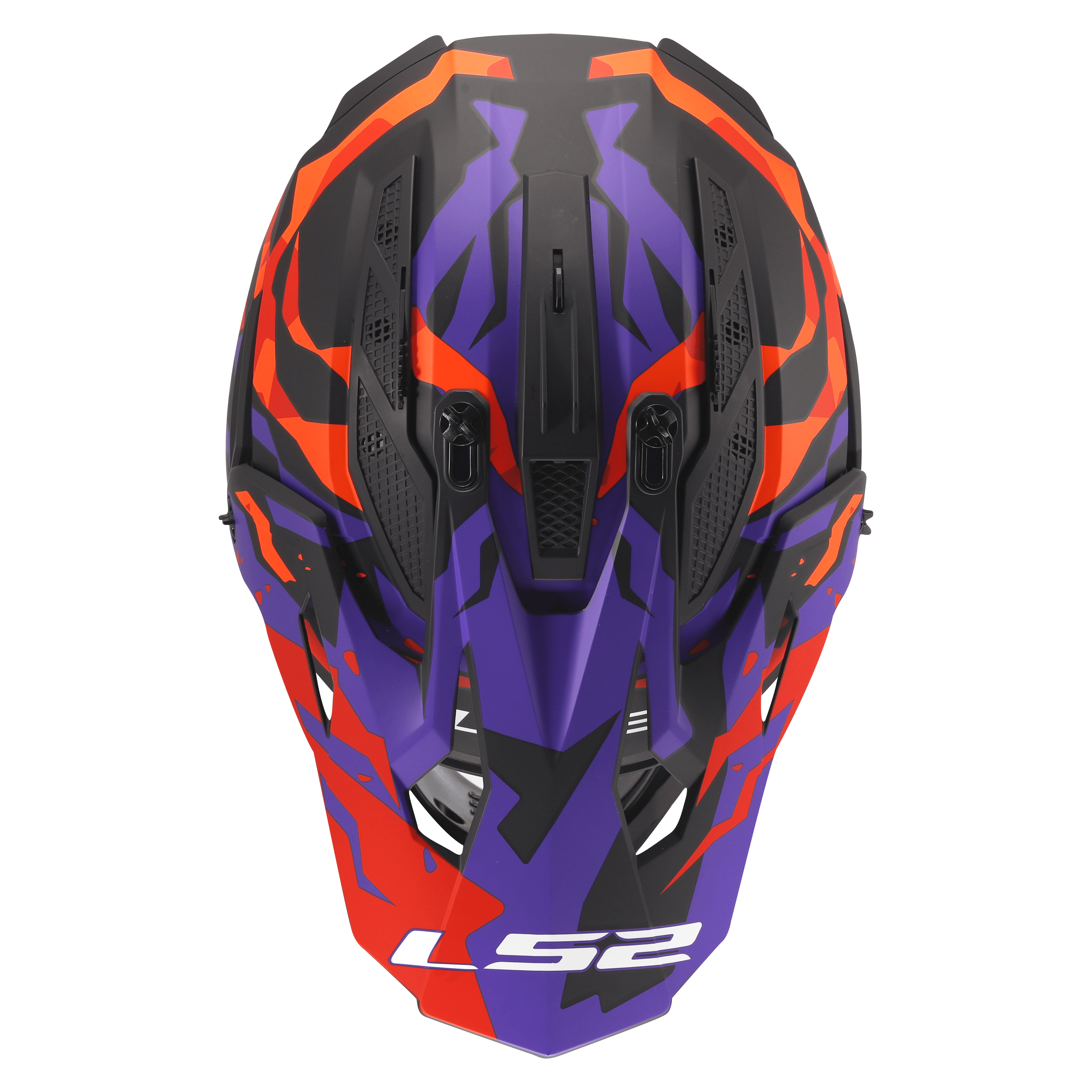 LS2 MX708 MATT PURPLE ORANGE GROTESK