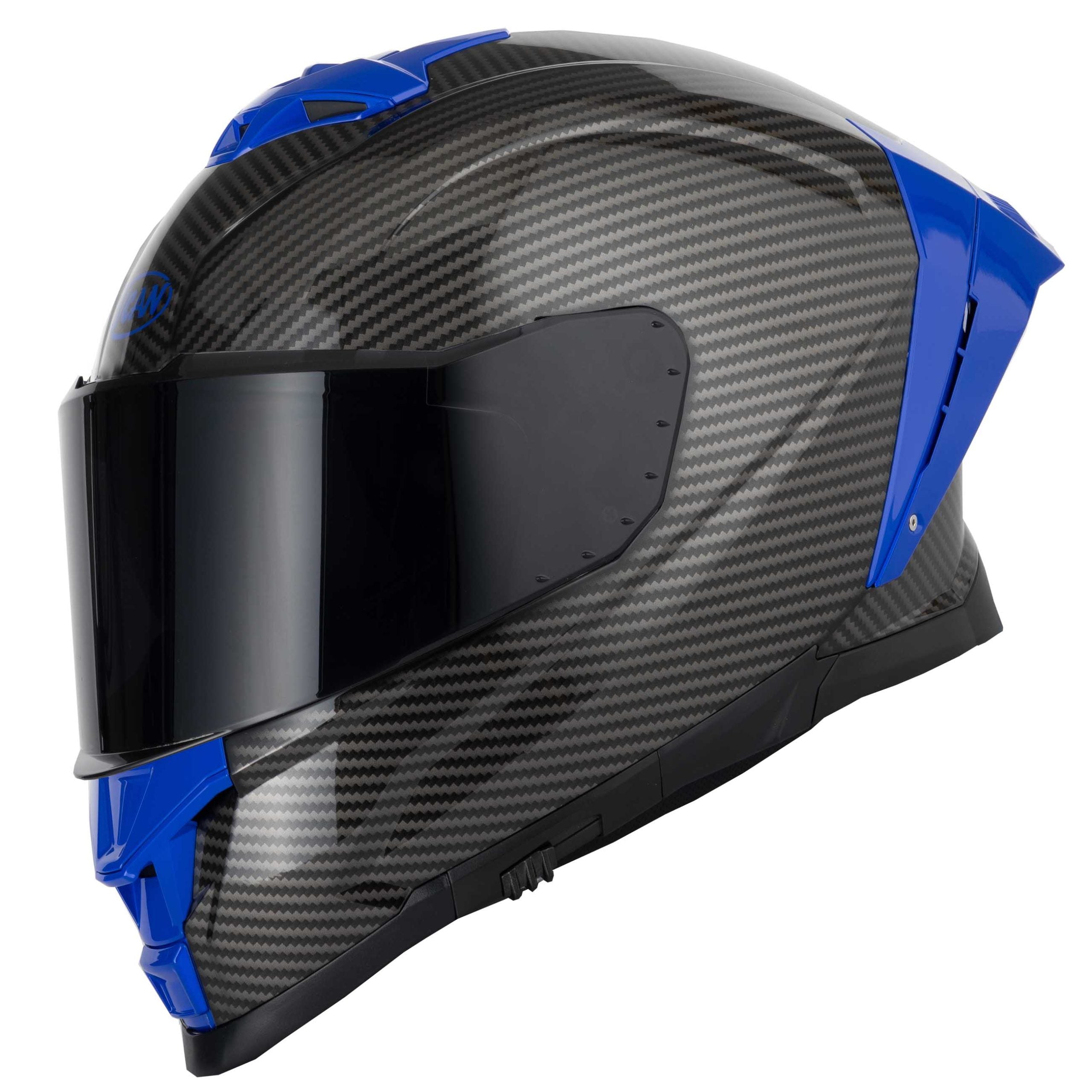 VCAN H162 X-ZERO CARBON LOOK BLACK BLUE HELMET