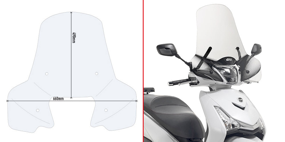 Givi Clear Screen Sym HD300 - 7057A