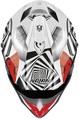 Nolan N53 MX Helmet Riddler - White / Red / Black