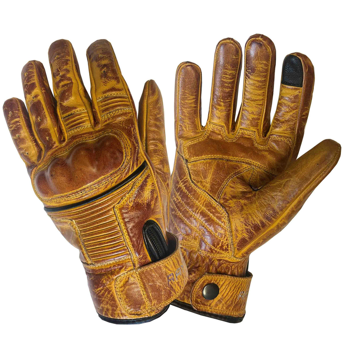 Rayven Vintage Leather Gloves - Tan