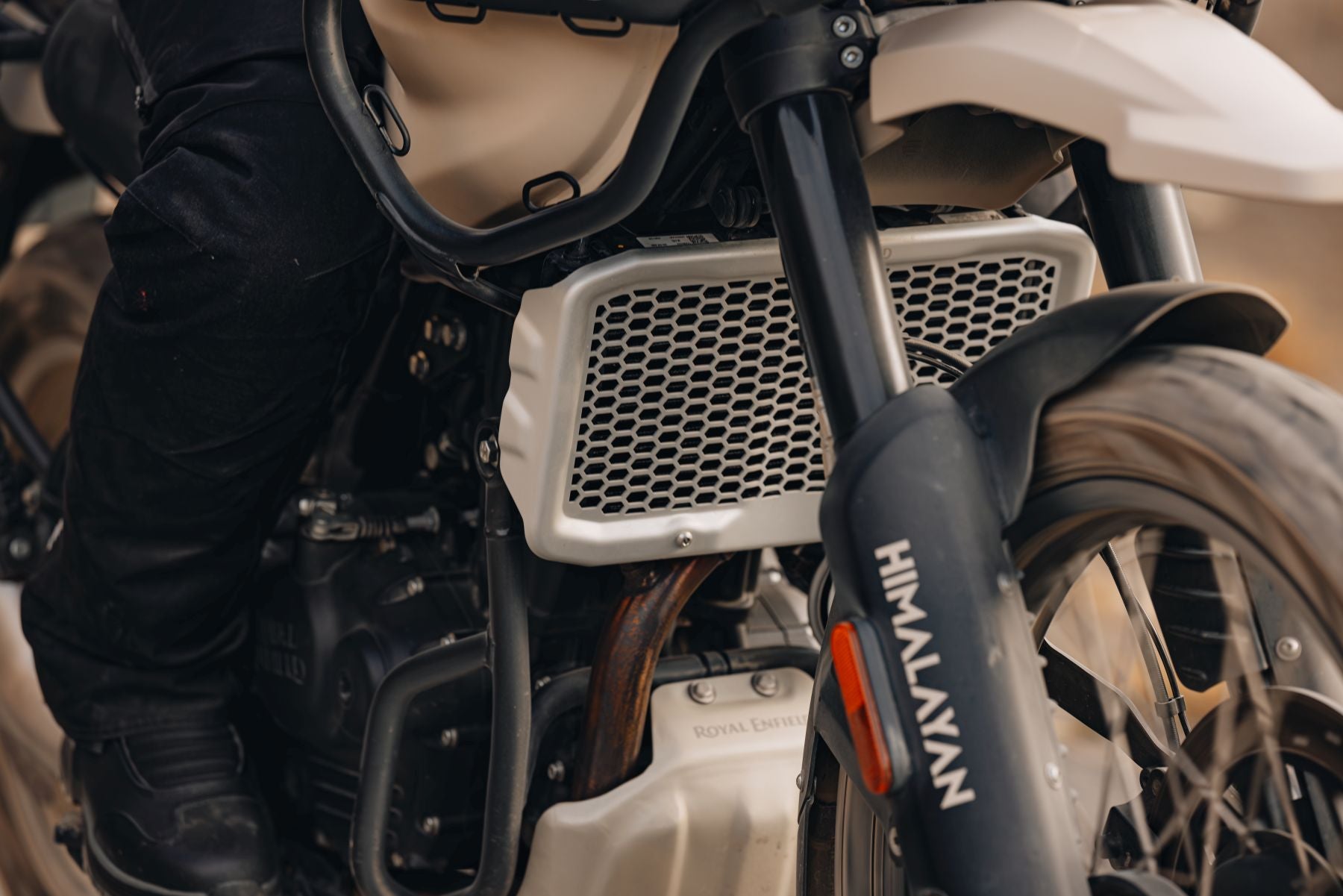 Royal Enfield Radiator Guard - Silver