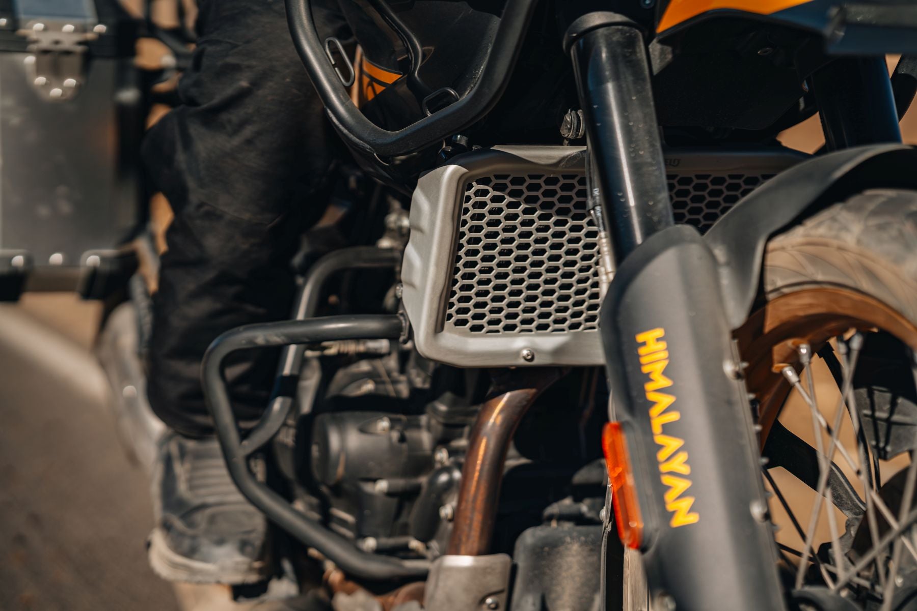 Royal Enfield Radiator Guard - Silver