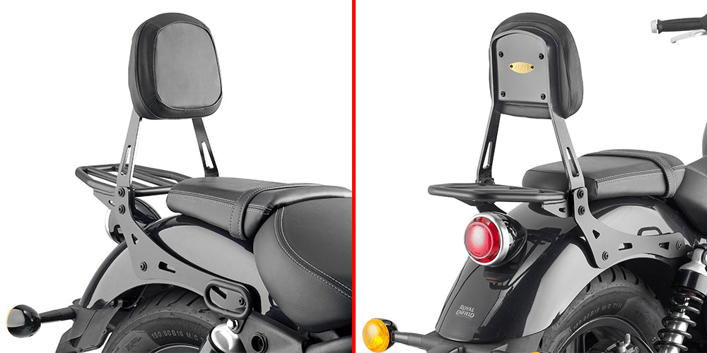 Givi Gloss Black Rear Rack And Backrest Royal Enfield 650 Super Meteor - TS9058B