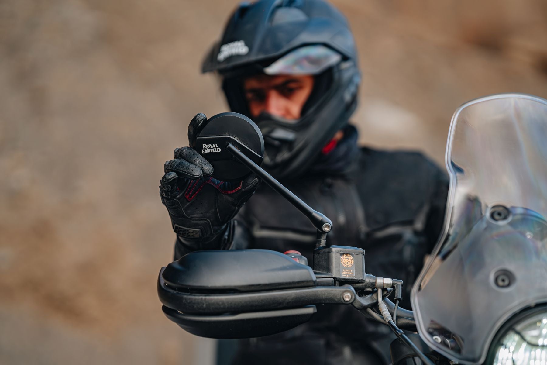 Royal Enfield Twin Touring Mirrors - Black