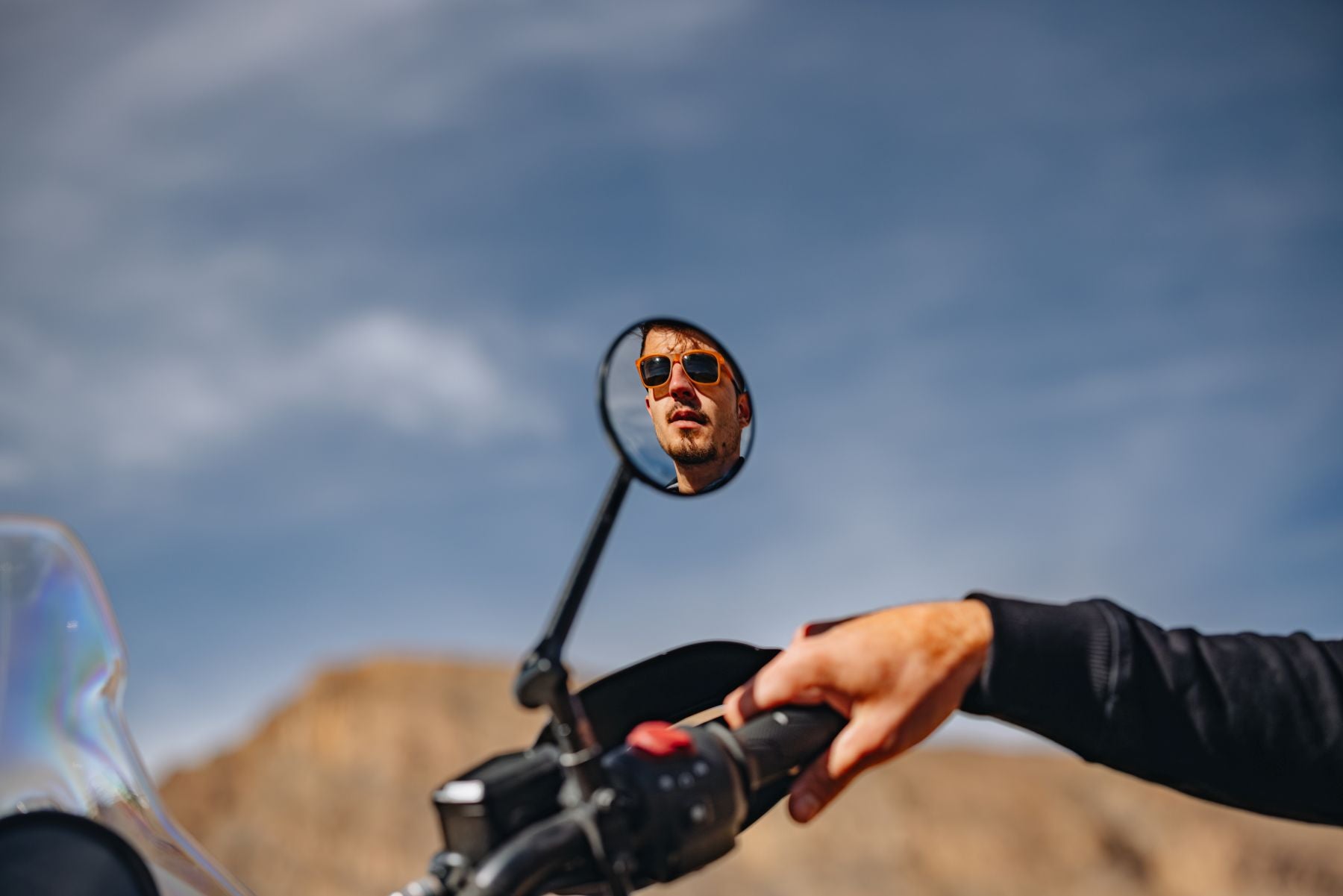 Royal Enfield Twin Touring Mirrors - Black