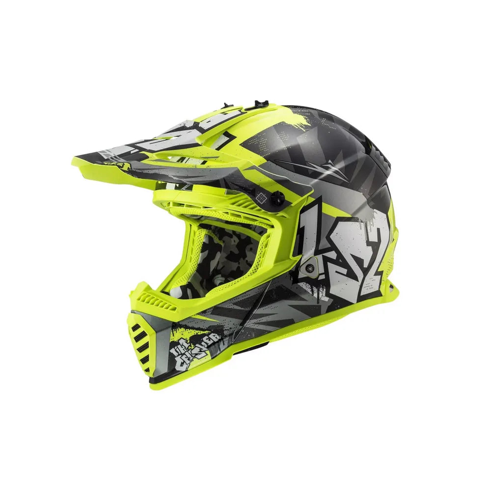 LS2 MX437 YELLOW KIDS MX HELMET