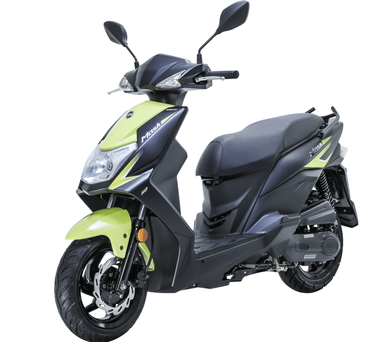 Sym Mask 50cc Black/ Lime Yellow