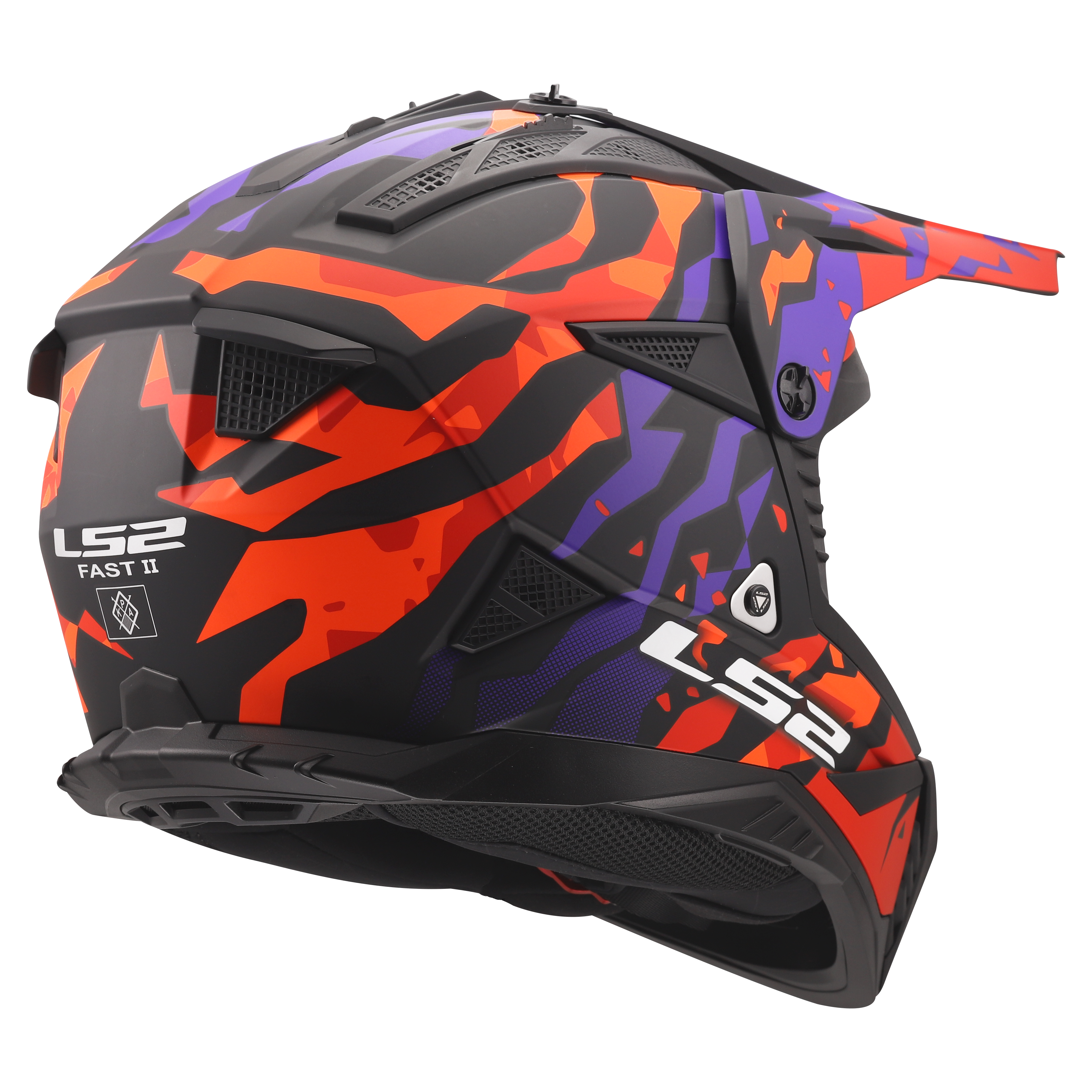 LS2 MX708 MATT PURPLE ORANGE GROTESK
