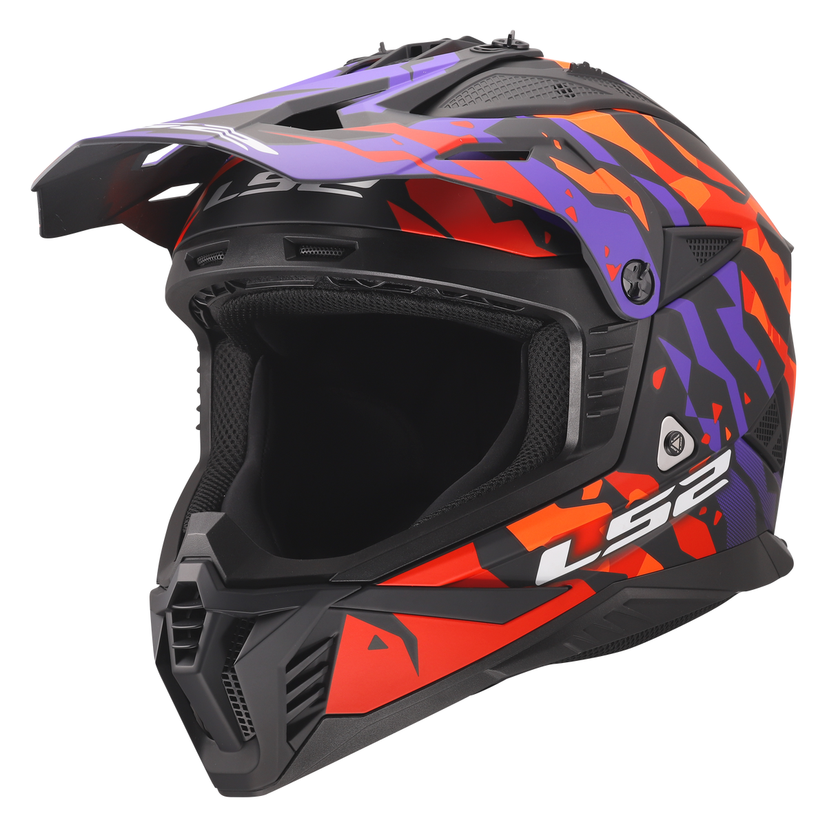 LS2 MX708 MATT PURPLE ORANGE GROTESK