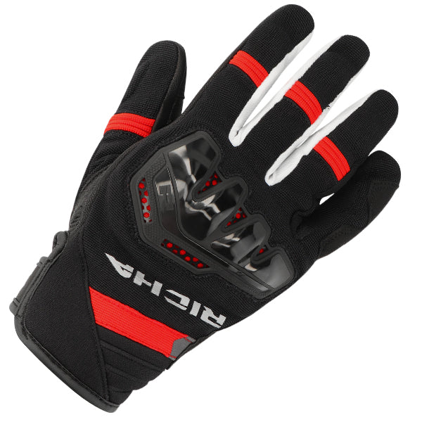 RICHA STRADALE SUMMER GLOVE BLACK RED