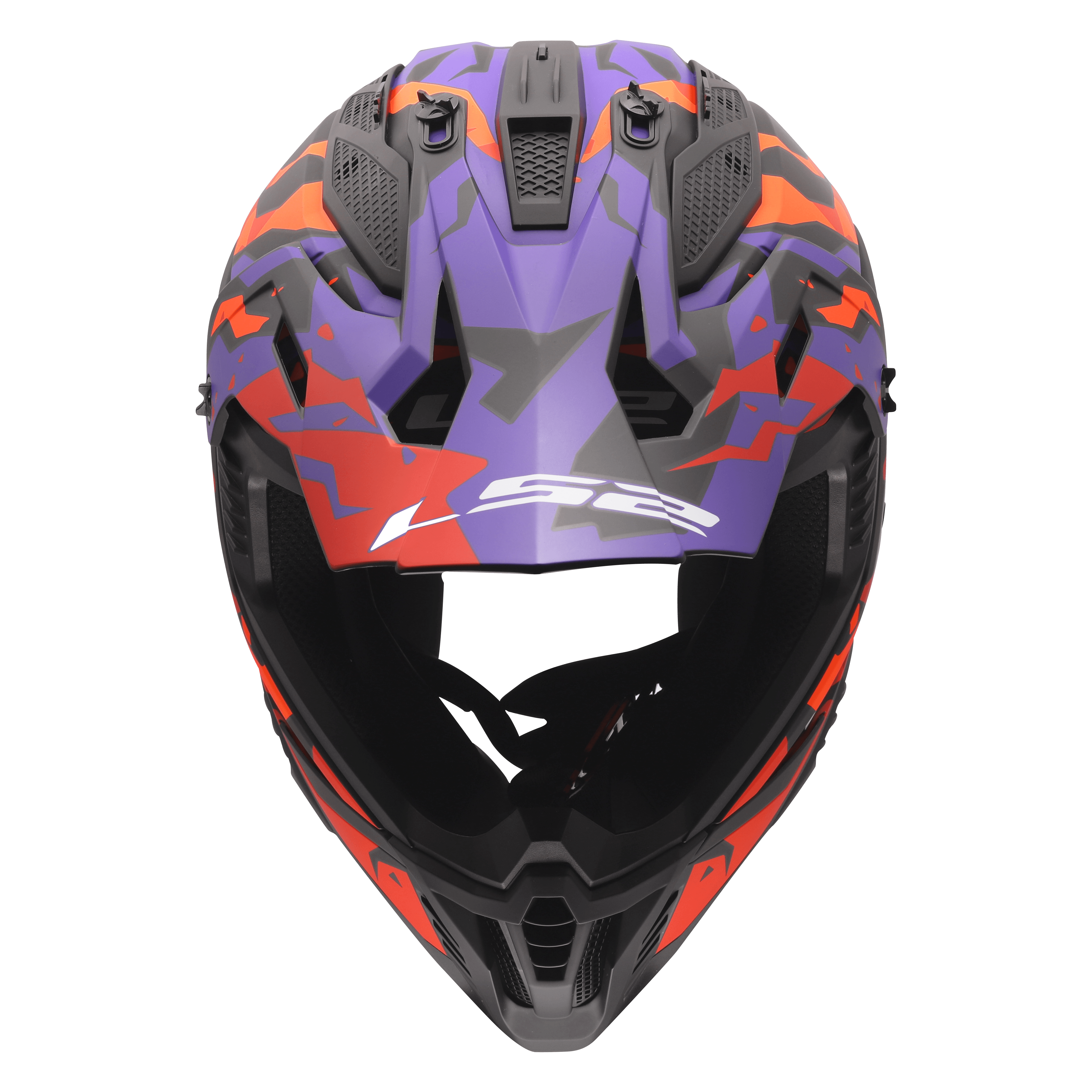 LS2 MX708 MATT PURPLE ORANGE GROTESK