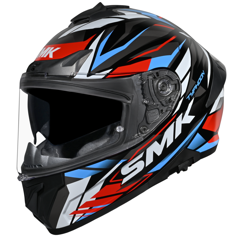 SMK TYPHOON RIVAL GL213 GLOSS BLACK RED BLUE