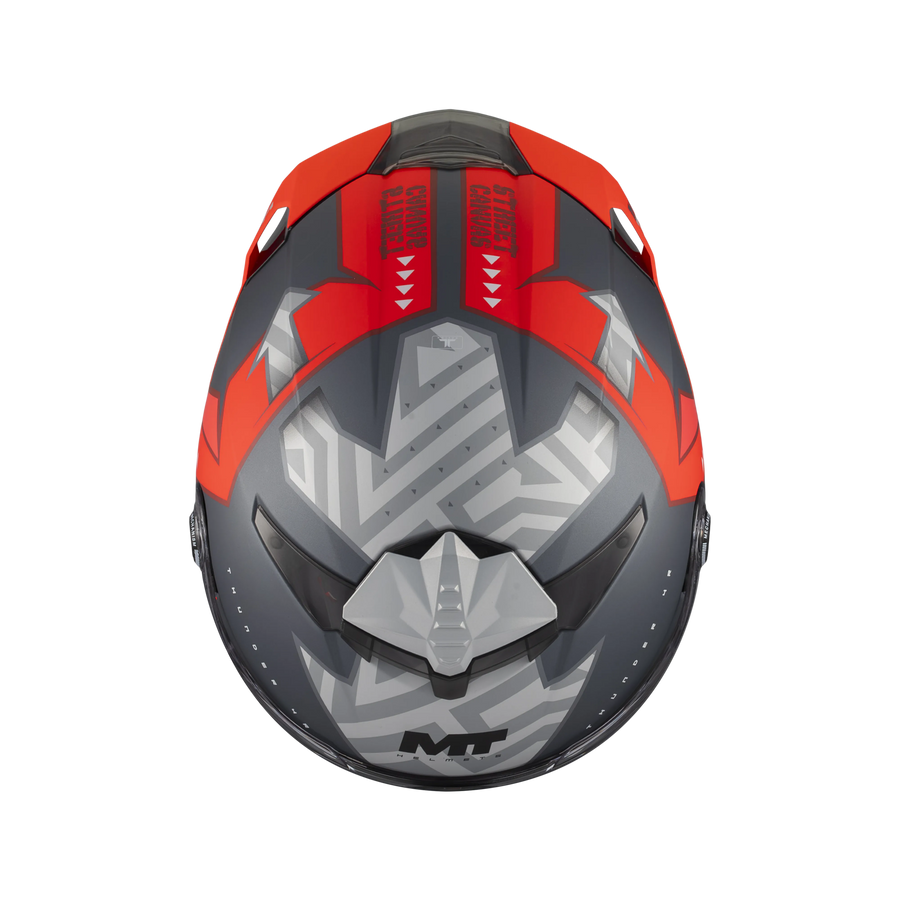 MT THUNDER 4R CANVAS MATT RED BLACK