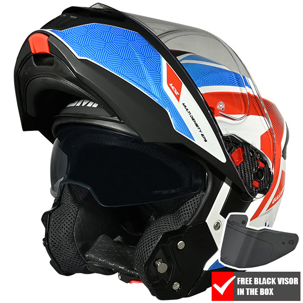 SMK GULLWING V2 SONIC GL153 WHITE RED BLUE FLIP FRONT