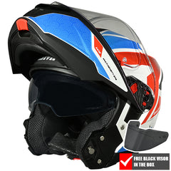 SMK GULLWING V2 SONIC GL153 WHITE RED BLUE FLIP FRONT