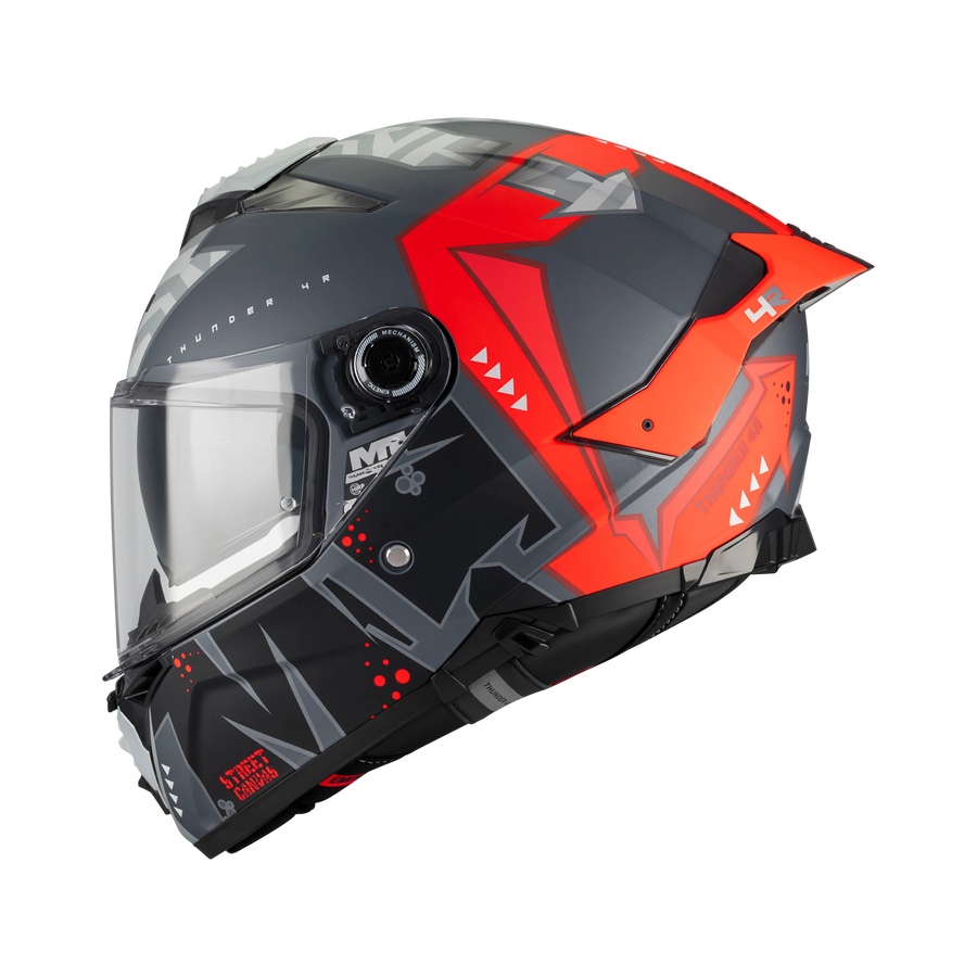 MT THUNDER 4R CANVAS MATT RED BLACK