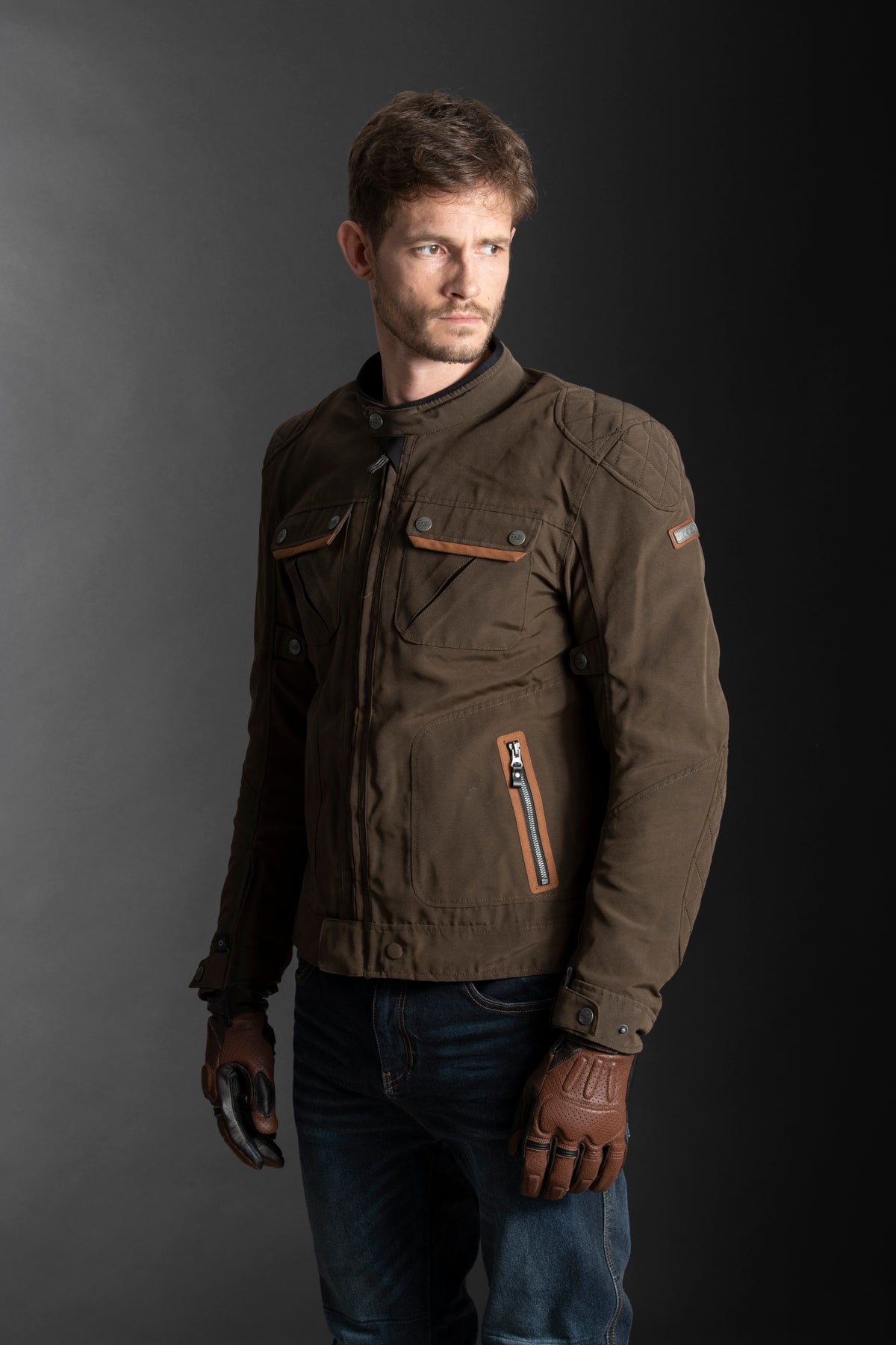 LS2 BULLET BROWN MENS JACKET