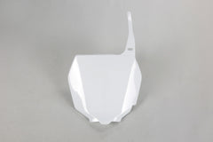 UFO Front Number Plate RM125 RM250 RMZ250 RMZ450 - White