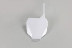 UFO Front Number Plate YZ125 YZ250 YZF250 YZF426 YZF450 - White