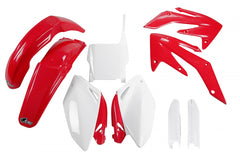 UFO Full Plastic Kit CRF250R 04-05 - Red / White