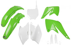 UFO Full Plastic Kit KXF250 04-05 - Green / White