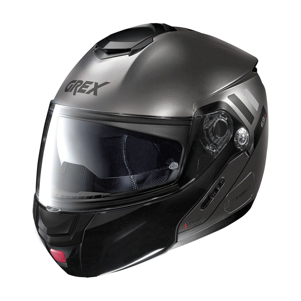 Grex G9.2 Offset N-Com Flip Front Helmet - Lava Grey – CMS Motorcycles