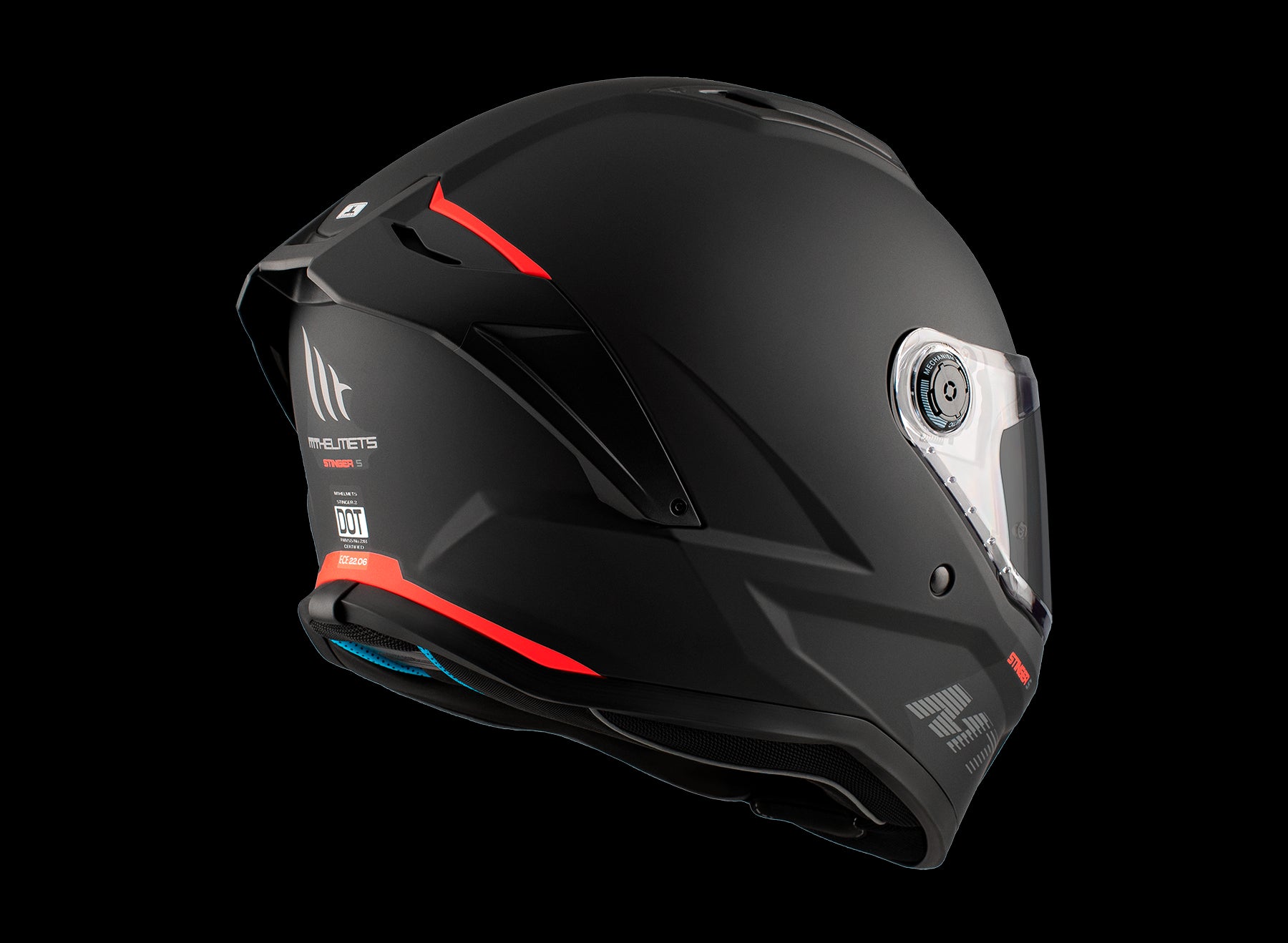 MT Stinger 2 Full Face Helmet - Matt Black