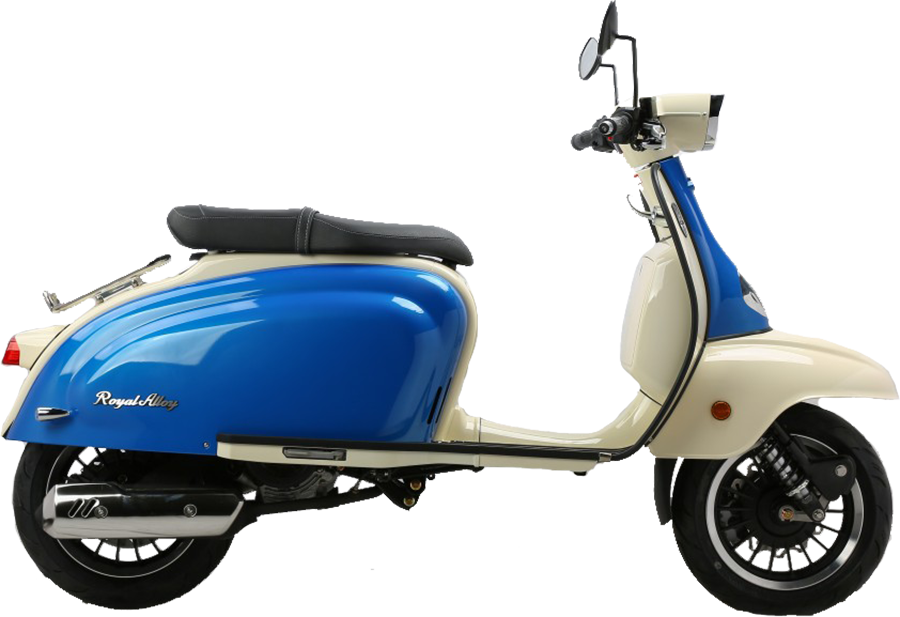 Royal Alloy TG 125cc AC CBS Ultra Blue/Ivory [PRE REG]