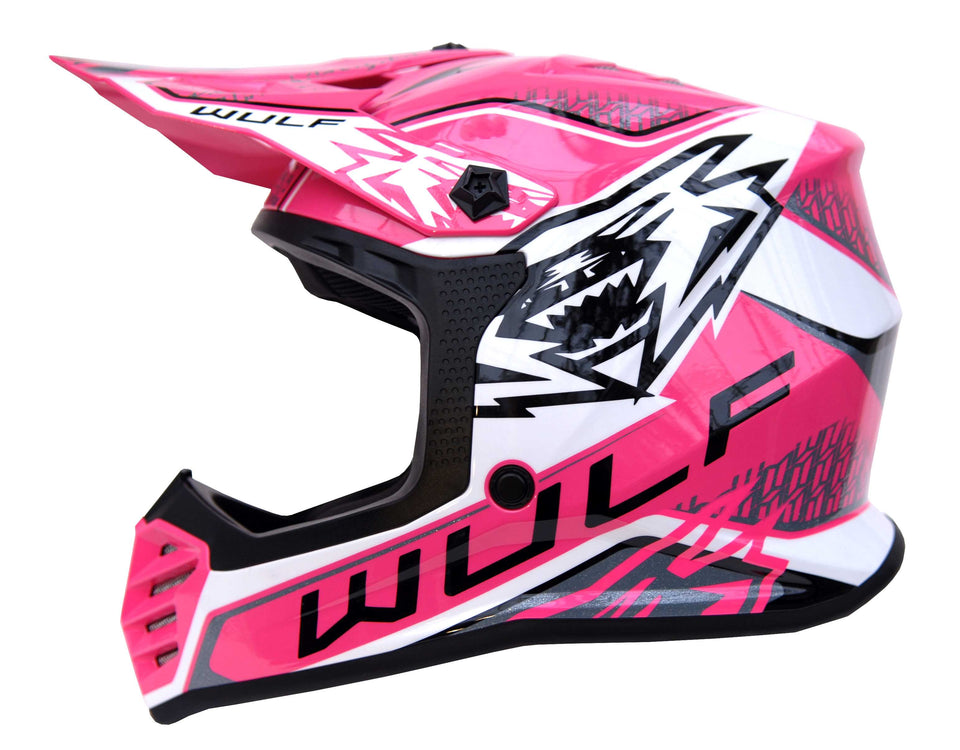 Wulfsport Air-X Kids MX Helmet - Pink